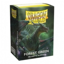 100 Protèges cartes Matte - Vert Forêt - Dragon Shield