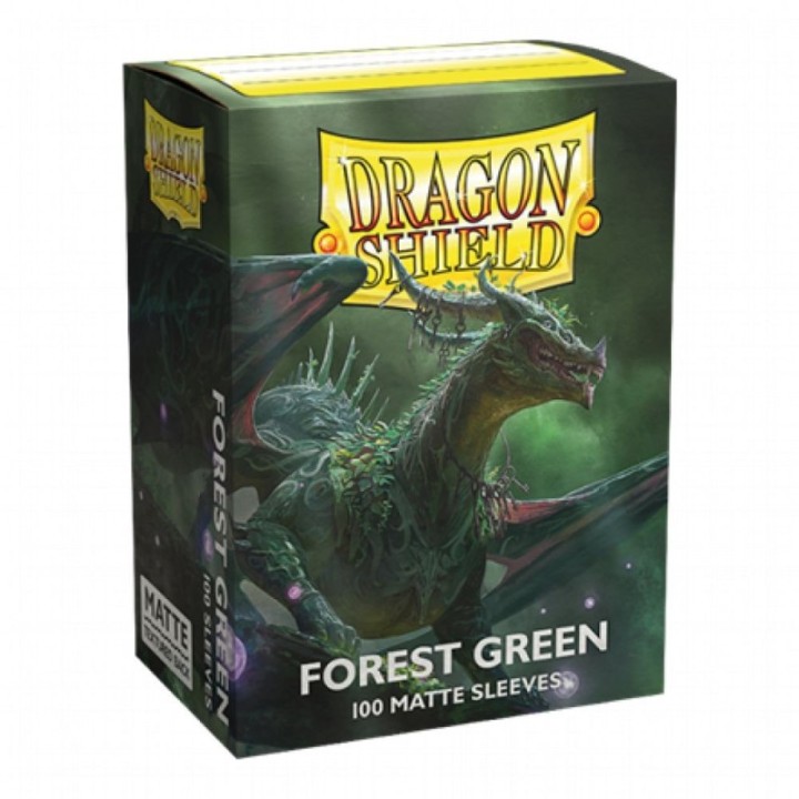 100 Protèges cartes Matte - Vert Forêt - Dragon Shield
