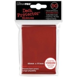 50 Protège Cartes Standard Rouge - Ultra Pro