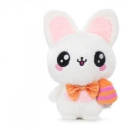 Peluche Kawaii world - Lapin neud de papillon Orange - 23cm