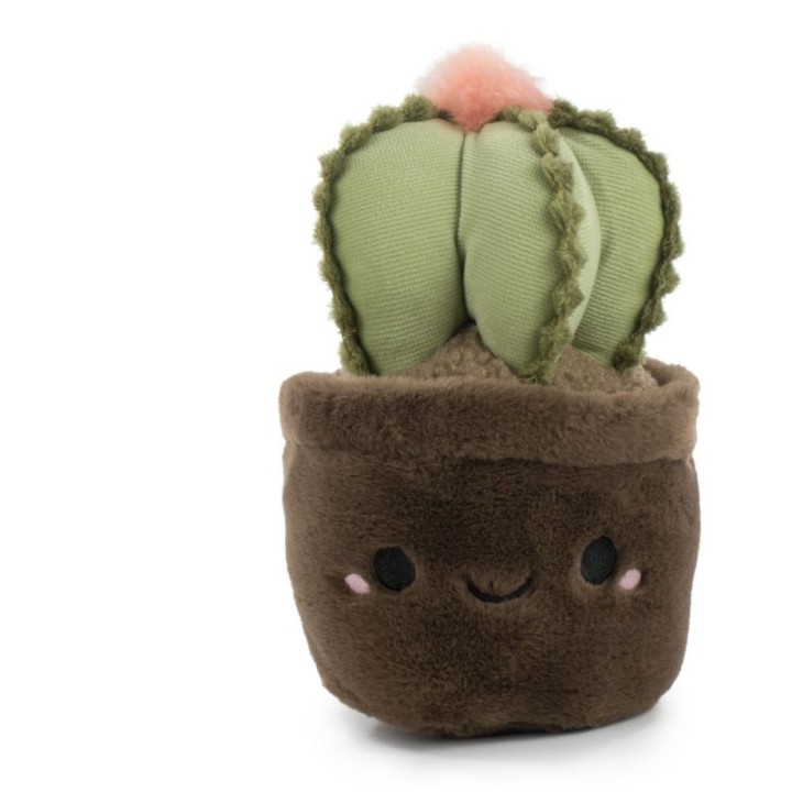 Peluche Soft Garden 20 cm- Cactus pot brun foncé