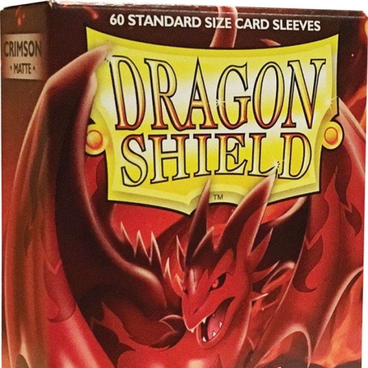 DRAGON SHIELD - 100 pochettes Matte 63x88mm (Rouge Sang / Logi)