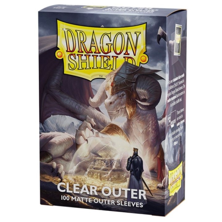 100 Sur Protège-cartes Matte Outer Sleeve - Transparent - DRAGON SHIELD