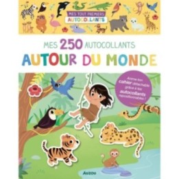 250 AUTOCOLLANTS AUTOUR MONDE