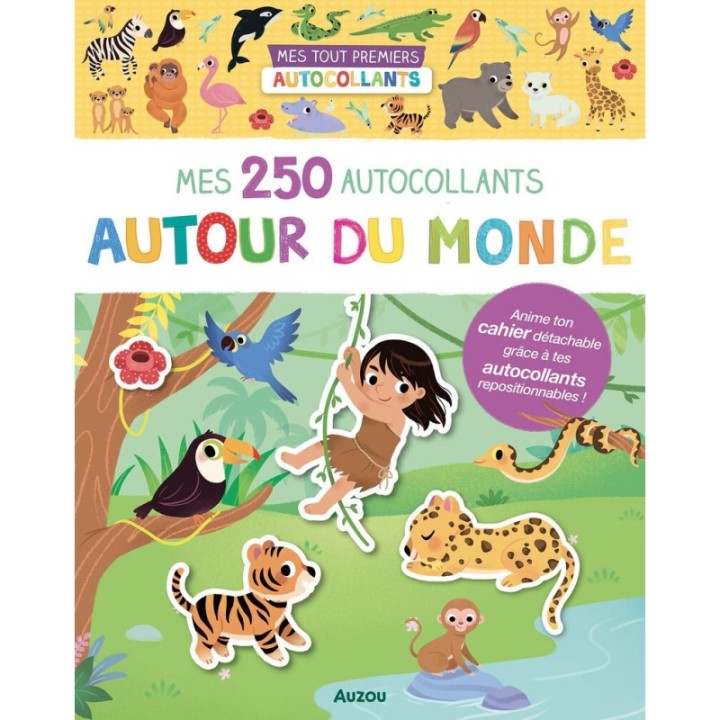 250 AUTOCOLLANTS AUTOUR MONDE